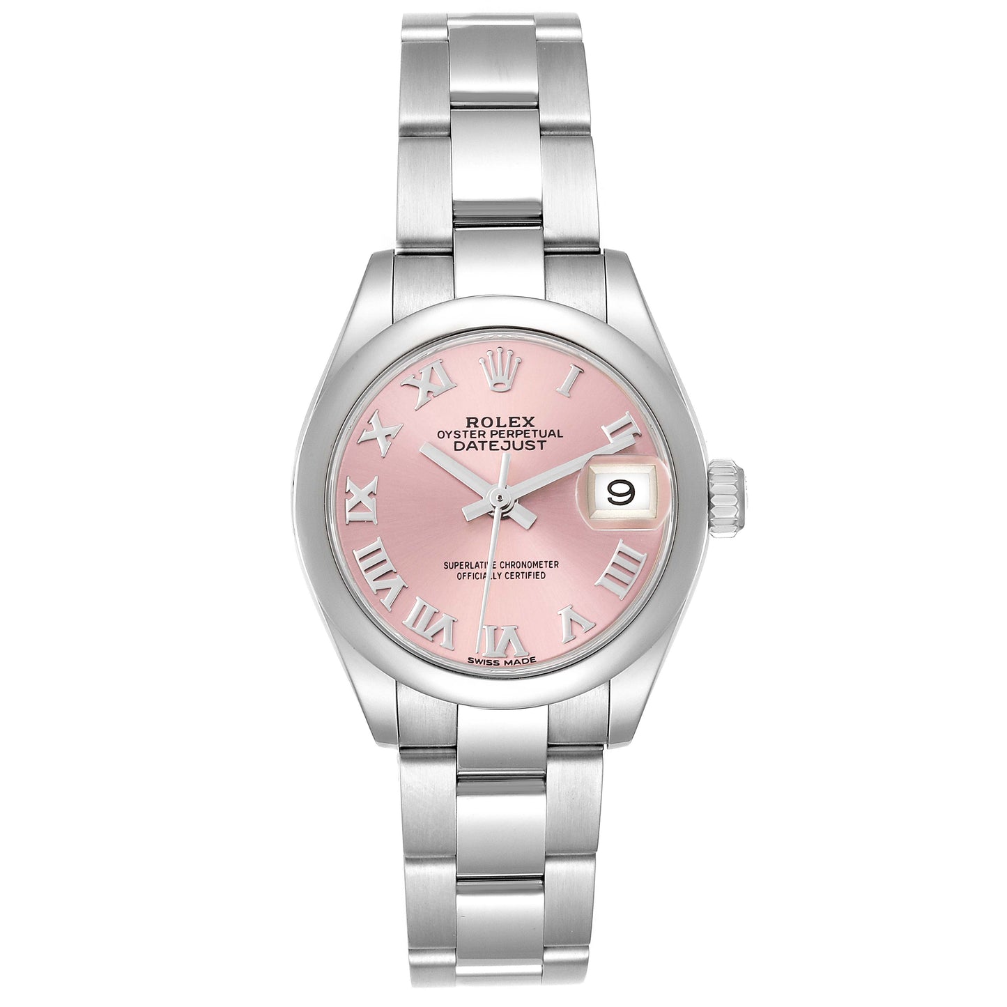 Rolex Datejust 28mm Pink Dial Oyster Bracelet Steel Ladies Watch 279160