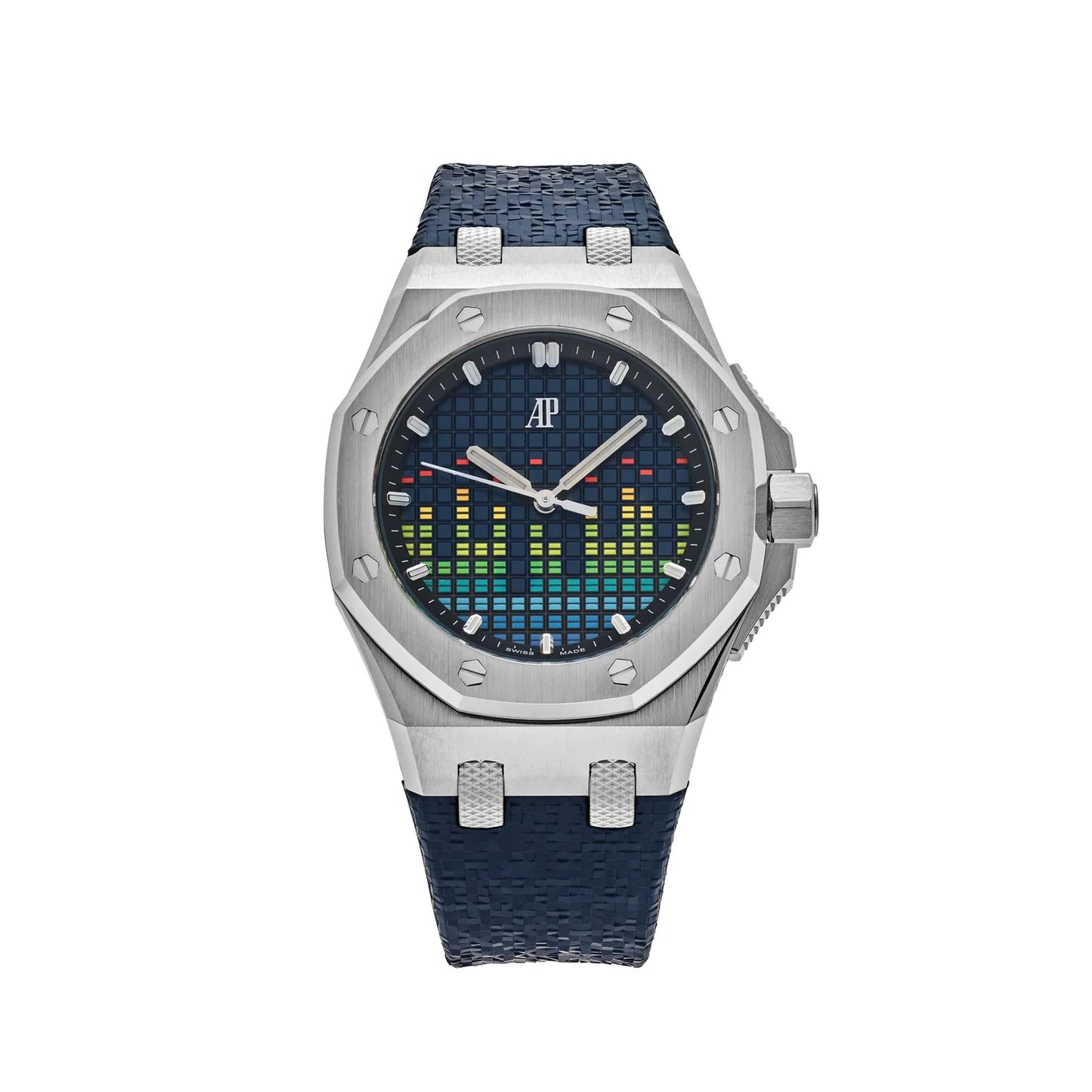 Audemars Piguet Royal Oak Offshore "Music" Limited Edition 500 pcs 37mm Blue Dial Blue Rubber Strap Titanium Watch 77600TI
