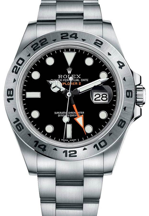 Rolex Explorer II 42mm Black Dial Oyster Band Stainless Steel Watch 216570