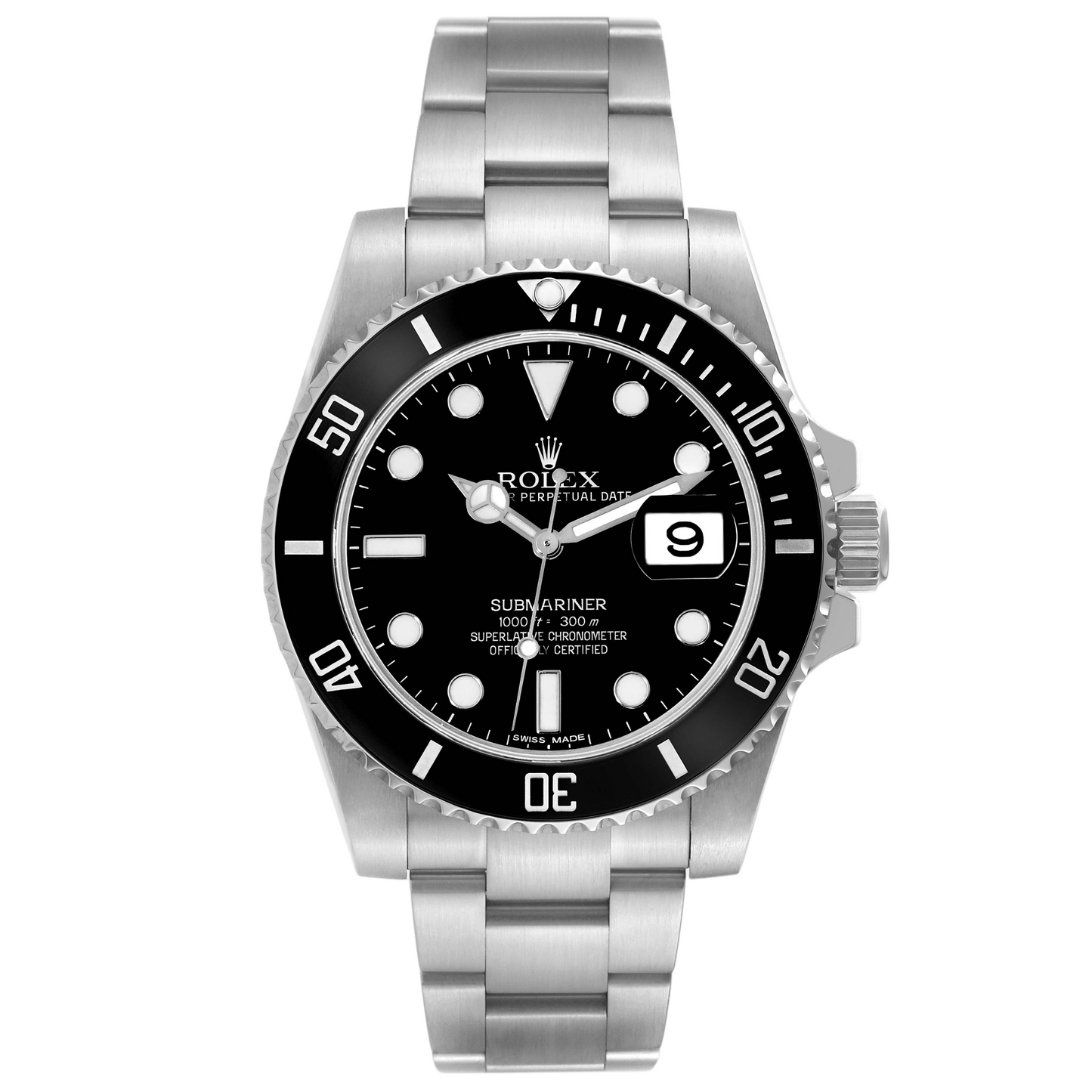 Rolex Submariner 40mm Date Black Dial & Bezel Oyster Band Stainless Steel Watch 116610LN