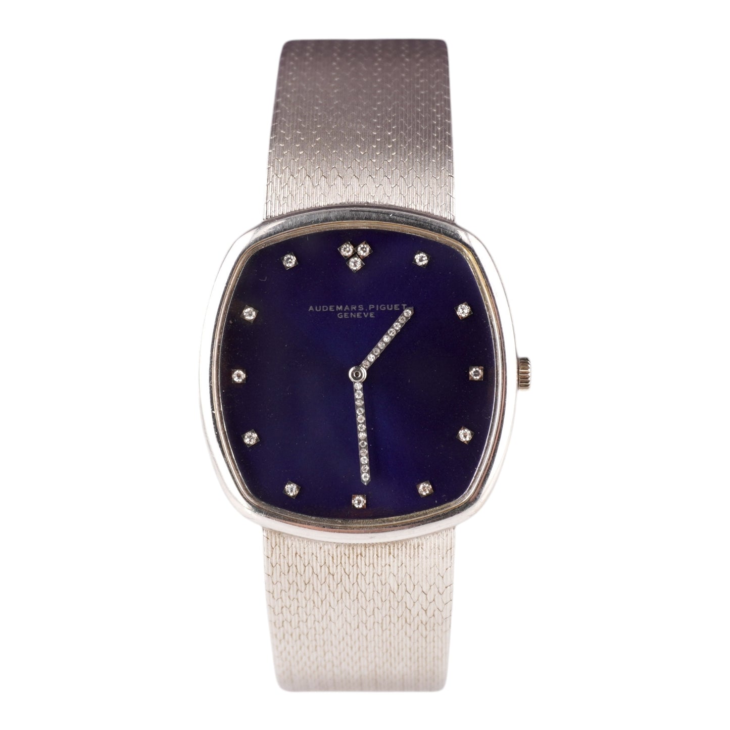 Audemars Piguet 31mm 18K White Gold Case Dark Blue Factory Diamond Dial WG Braclet Watch