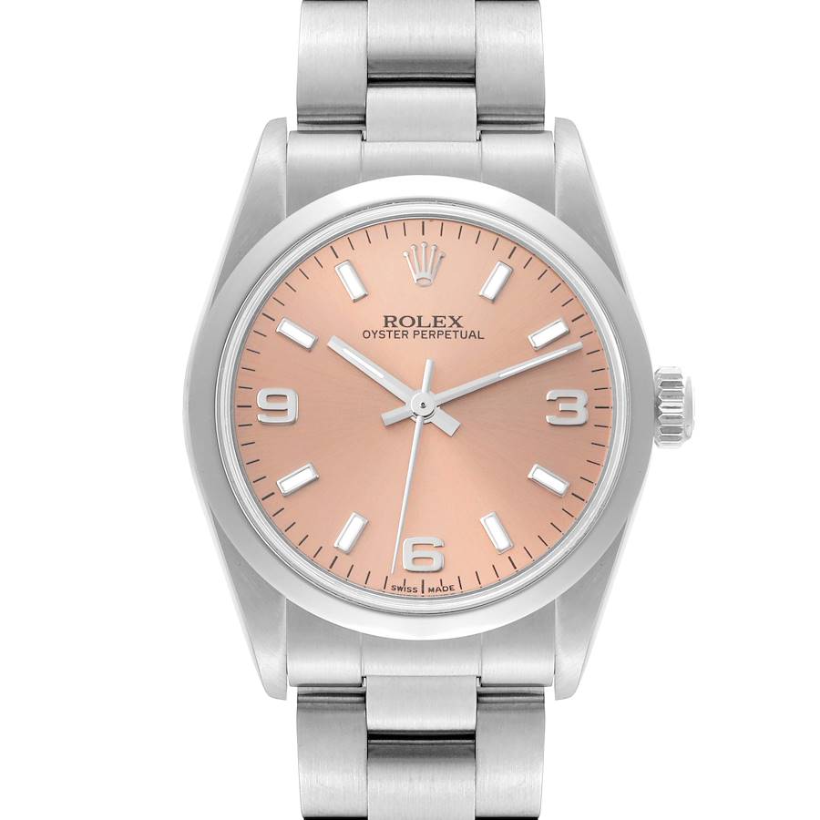 Rolex Midsize OP 31mm Beige Dial Smooth Bezel Automatic Oyster Steel Ladies Watch 67480