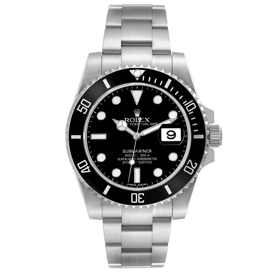 Rolex Submariner 40mm Date Black Dial & Bezel Oyster Band Stainless Steel Watch 116610LN